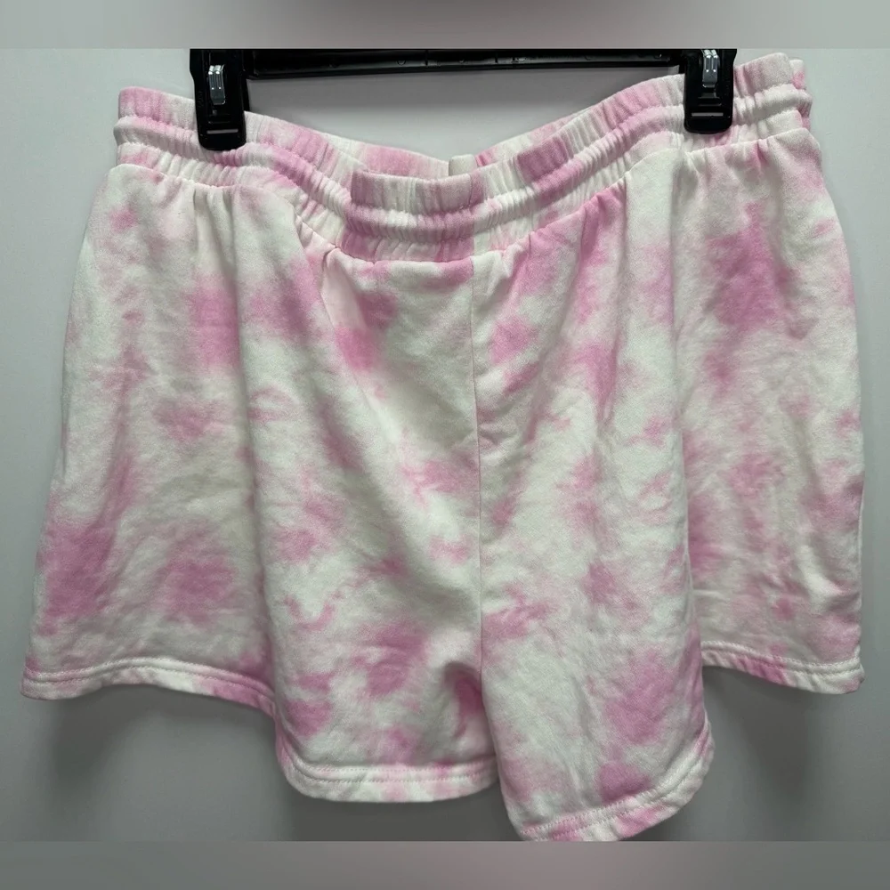 EUC Strawberry Shortcake Drawstring Lounge Shorts | Pink / White Tie Dye size XL - Picture 3 of 6